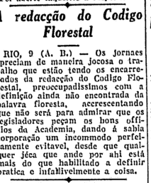 Artigo de jornal antigo com a frase "redecce do codigo florista" em destaque